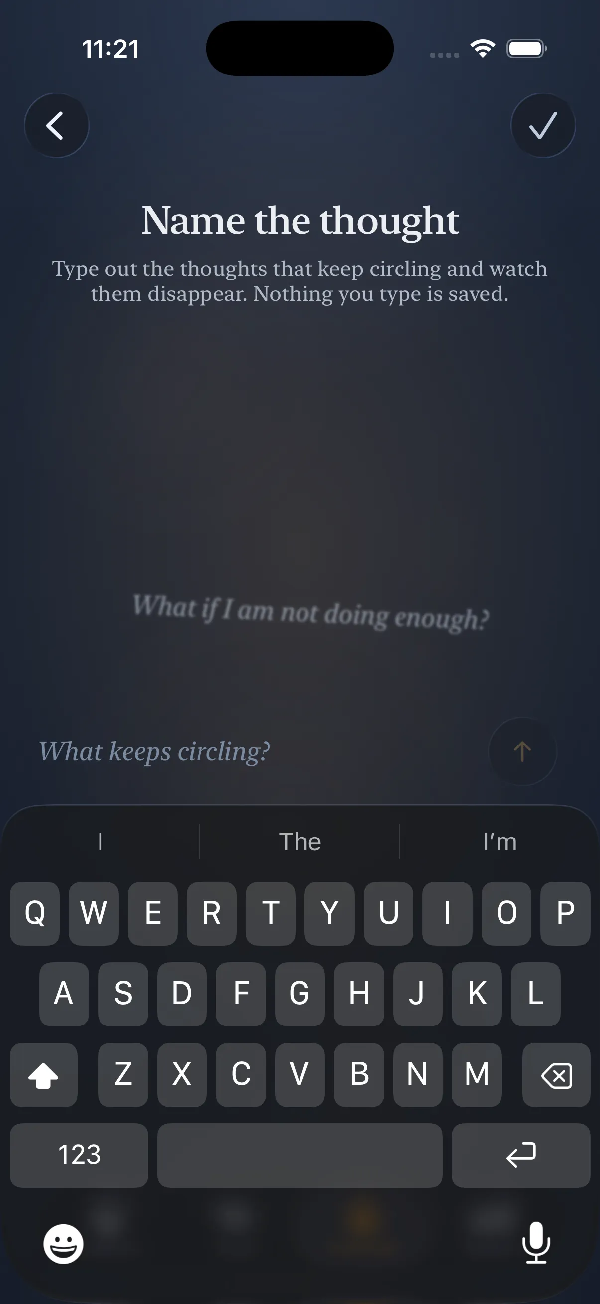 The Loam interrupt exercise for naming the thought