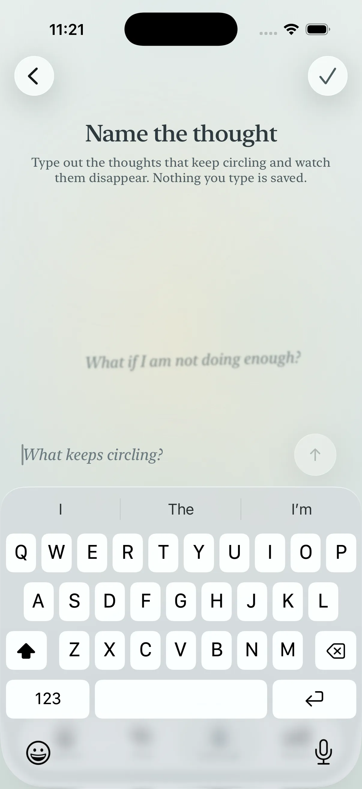The Loam interrupt exercise for naming the thought